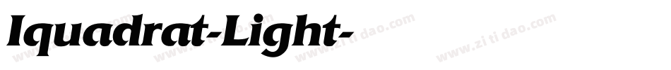 Iquadrat-Light字体转换
