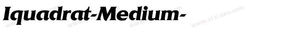 Iquadrat-Medium字体转换