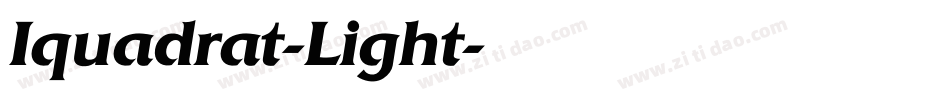 Iquadrat-Light字体转换
