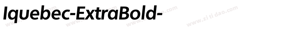 Iquebec-ExtraBold字体转换