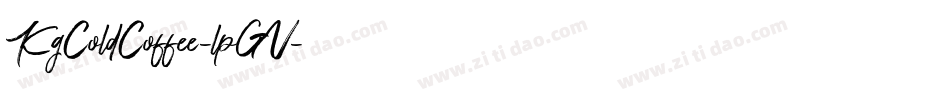 KgColdCoffee-lpGV字体转换