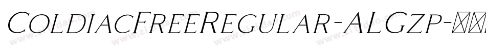 ColdiacFreeRegular-ALGzp字体转换