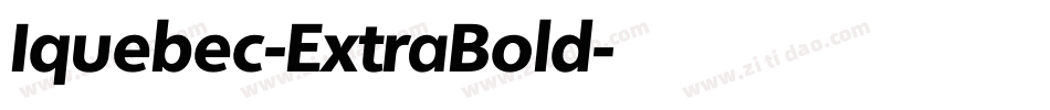 Iquebec-ExtraBold字体转换