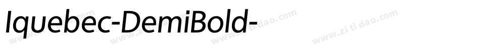 Iquebec-DemiBold字体转换