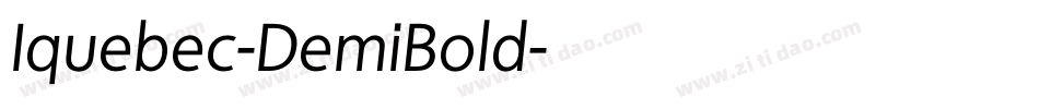 Iquebec-DemiBold字体转换