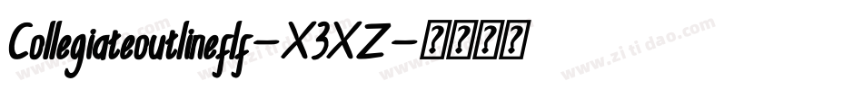 Collegiateoutlineflf-X3XZ字体转换