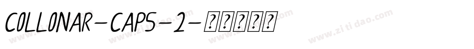 COLLONAR-CAPS-2字体转换