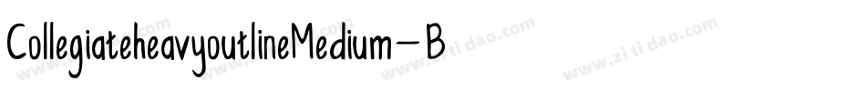 CollegiateheavyoutlineMedium-B0yx字体转换