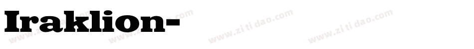 Iraklion字体转换