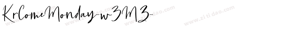 KrComeMonday-w3MZ字体转换