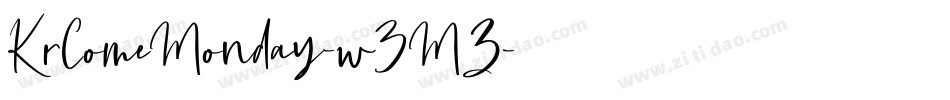 KrComeMonday-w3MZ字体转换