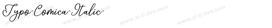 Typo-Comica-Italic字体转换