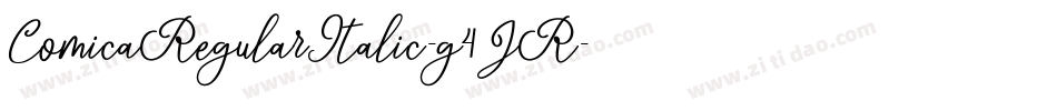 ComicaRegularItalic-g4JR字体转换
