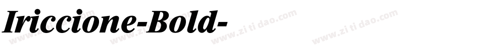 Iriccione-Bold字体转换