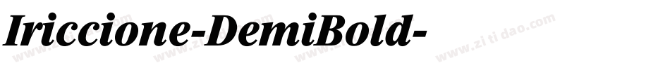 Iriccione-DemiBold字体转换