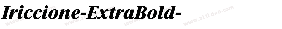 Iriccione-ExtraBold字体转换