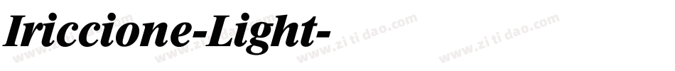 Iriccione-Light字体转换