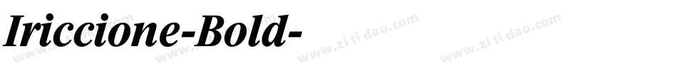 Iriccione-Bold字体转换