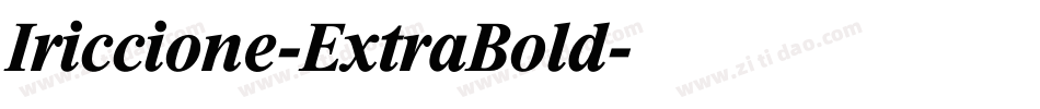Iriccione-ExtraBold字体转换