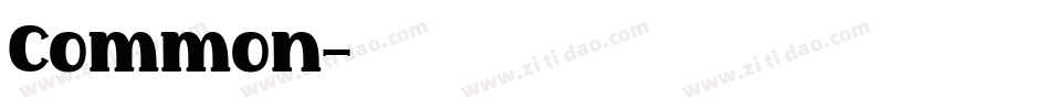 Common字体转换