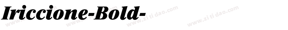 Iriccione-Bold字体转换
