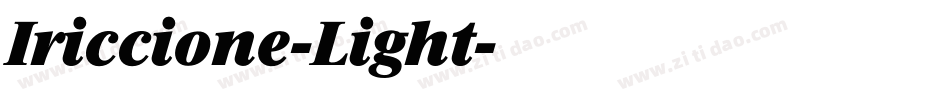 Iriccione-Light字体转换
