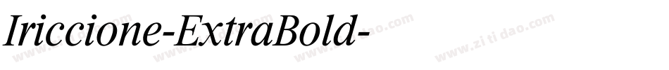 Iriccione-ExtraBold字体转换