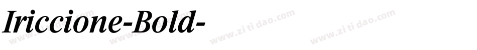 Iriccione-Bold字体转换