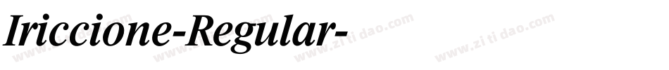 Iriccione-Regular字体转换