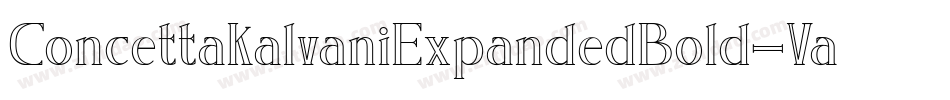ConcettaKalvaniExpandedBold-VaEe字体转换 ConcettaKalvaniExpandedBold-VaEe字体转换
