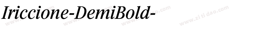 Iriccione-DemiBold字体转换