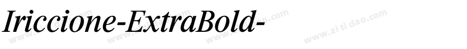 Iriccione-ExtraBold字体转换