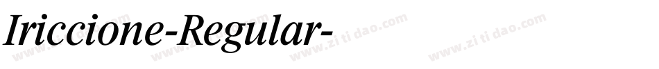 Iriccione-Regular字体转换