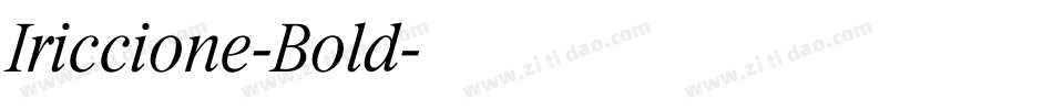 Iriccione-Bold字体转换