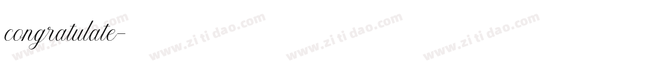 congratulate字体转换