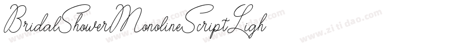 BridalShowerMonolineScriptLight-ondd字体转换