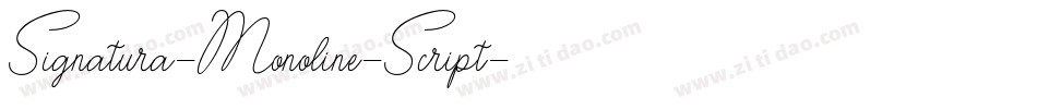 Signatura-Monoline-Script字体转换