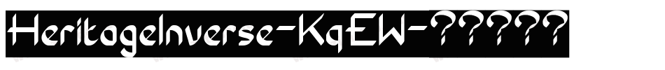 HeritageInverse-KqEW字体转换