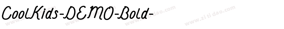 CoolKids-DEMO-Bold字体转换