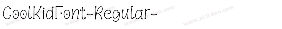 CoolKidFont-Regular字体转换
