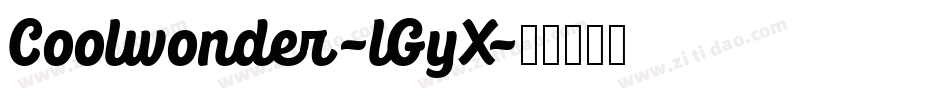 Coolwonder-lGyX字体转换