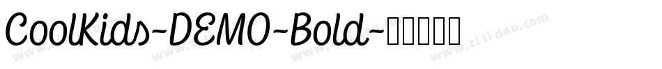 CoolKids-DEMO-Bold字体转换