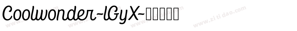 Coolwonder-lGyX字体转换