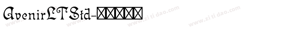 AvenirLTStd字体转换