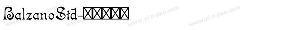 BalzanoStd字体转换