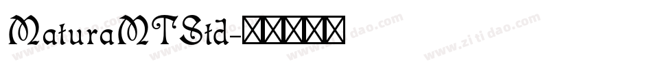 MaturaMTStd字体转换