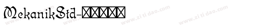 MekanikStd字体转换