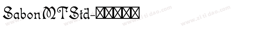 SabonMTStd字体转换