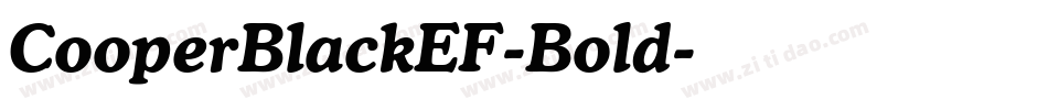CooperBlackEF-Bold字体转换