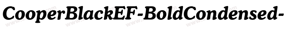 CooperBlackEF-BoldCondensed字体转换